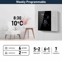 Termostato Digital LCD Programable RKHK de 220 VCA con Pantalla Táctil y Wi-Fi para Calefacción por Suelo Radiante