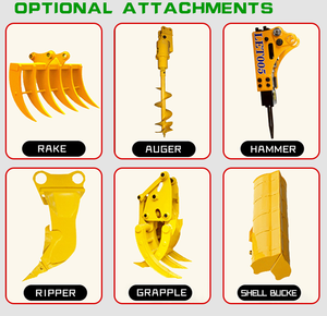 Kostenloser Versand Motor <span class=keywords><strong>Mini</strong></span> bagger 1 Tonne 2,5 Tonnen kleiner Raupen bagger Bagger lader mit Daumen Euro 5 CE EPA Garden Farm Home - Product Image 6
