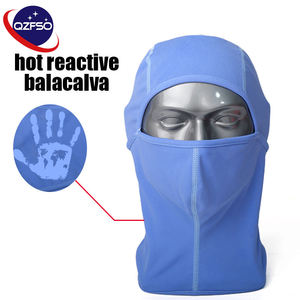 Masque de ski QZFSO personnalisé avec logo, fonction thermoréactive, pour le cyclisme en plein air, le sport d'hiver, couvre-visage complet pour homme, balaclava - Product Image 1