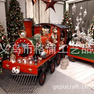 Modèle de locomotive à vapeur vintage en métal, décoration extérieure, usage commercial, avec fonction sifflet - Product Image 4