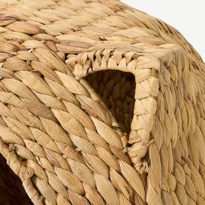Chinesische handgemachte Rattan gewebte halb geschlossene Haustier Villa Katzen nest Haus Hunde bett Rattan Haustier Korb - Product Image 2