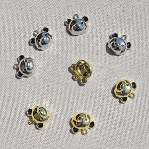 Breloques mignonnes en forme de Panda, en alliage de Zinc, couleur dorée et argentée, pour la fabrication de bijoux, boucles d'oreilles, bracelets, colliers, accessoires - Product Image 4