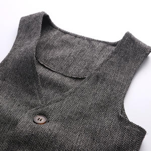 Vêtements pour tout-petits, vêtements pour enfants, ensembles formels pour bébés garçons avec gilet noir de Chine - Product Image 5