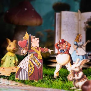 25 hojas por paquete Paquete de material de tarjeta dura Alice's theater Series 4 Doble Material Collage manual papel - Product Image 1