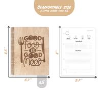 Madera personalizada Lino de madera DIY haz tu propio álbum de recortes libro de cocina receta tarjetero organizador carpeta con pestañas