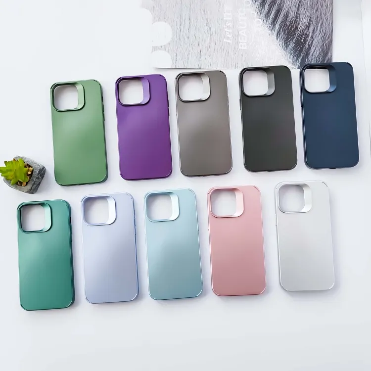 เคสโทรศัพท์โลหะหมึกสะท้อนแสงระดับไฮเอนด์สำหรับ iPhone Samsung Xiaomi funda Para celular