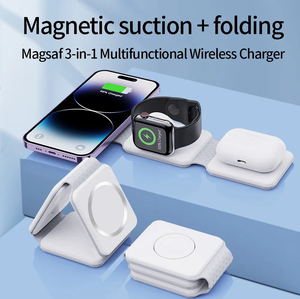 2025 el más nuevo 3 en 1 plegable 15W <span class=keywords><strong>cargador</strong></span> inalámbrico para teléfono inteligente cargadores inalámbricos magnéticos para <span class=keywords><strong>Android</strong></span> todos los teléfonos inteligentes - Product Image 2