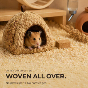 En gros, cachette pour hamsters en corde de jute naturelle, facile à nettoyer, pour hamsters, gerbilles et rats - Product Image 6