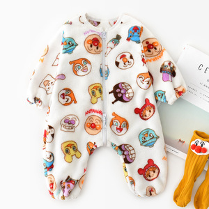 Ropa occidental de invierno para recién nacidos, mono con estampado bonito de manga larga de terciopelo, peleles cálidos para bebés y niñas - Product Image 3