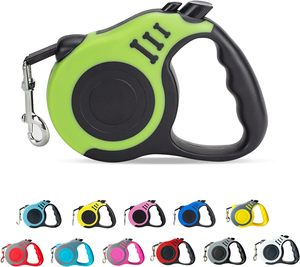 Laisse télescopique pour chien en nylon robuste et durable, rétractable automatiquement, poignée antidérapante écologique, pour promener les animaux, 3M/5M - Product Image 3