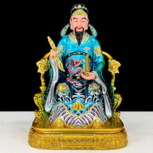 รูปปั้นพระเจ้าเหวินชางทำจากเรซิ่น แกะสลักอย่างประณีต <span class=keywords><strong>ส</strong></span>ำหรับบูชาที่บ้าน ตกแต่งโต๊ะทำงาน พร้อมรูปดาวเหวินฉางและพระพุทธรูป - Product Image 3