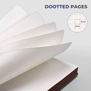 Custom Leather Hardcover <b>Diary</b> <b>Notebook</b> with Elastic Band A5 Size Printed Design 100 Sheets Ruled Dotted Pages for Writing - Product Image 3