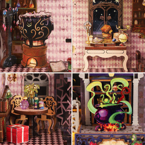 La Porte du Royaume Secret, modèle de cabane en bois à monter soi-même, 50 pièces, support de livre à assembler manuellement, à partir de 14 ans, <span class=keywords><strong>puzzle</strong></span> en bois <span class=keywords><strong>3D</strong></span> - Product Image 2
