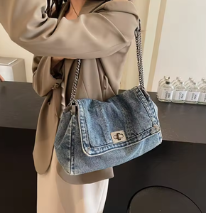 Bolso bandolera de mujer estilo cowboy, con cremallera moderna, bolso de mano de color liso, bolso de lujo para mujer, bolso de marca, bolso tote - Product Image 2