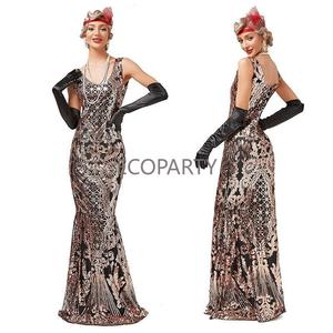 Fait sur mesure 6 pièces/styles femmes 30s 1920 clapet Gatsby <span class=keywords><strong>robe</strong></span> <span class=keywords><strong>robe</strong></span> de Cocktail fête longue soirée de mariage <span class=keywords><strong>robe</strong></span> formelle porter des robes - Product Image 4