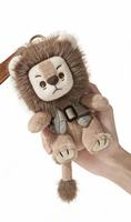 Porte-clés Lion en Peluche Tête Carrée Personnalisé, Pendentif de Sac Doux et Rembourré