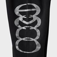 Pantalon de survêtement ample rétro en coton 100% de haute qualité, lavage vintage, avec logo personnalisé, style streetwear, grandes tailles pour hommes, noir