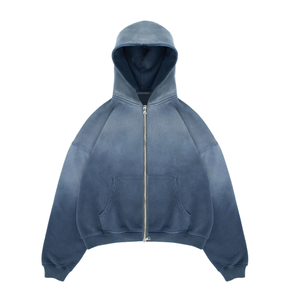 Nouveau modèle 2026 : Sweat à capuche délavé pour homme, 100 % coton, tissu molletonné, avec poches, style décontracté, disponible à la vente en ligne - Product Image 1