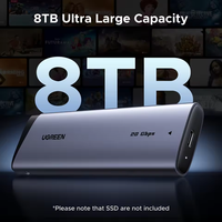UGREEN Boîtier SSD M.2 NVMe 20Gbps USB 3.2 NVME Clé M (B + M) Clé Solid State Drive Boîtier externe Support UASP Trim