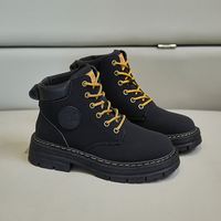 Nouvelles bottes de travail à tige haute pour l'automne et l'hiver avec semelles épaisses et antidérapantes, bottes à la cheville pour femmes avec une hauteur accrue à l'intérieur
