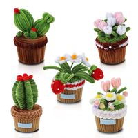 Kit de bricolage mini-jardin de bureau : Cultivez une collection charmante de cactus, tulipes et plus encore en fil de fer dans leurs petits pots.