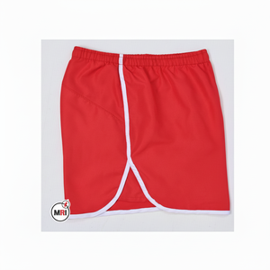Pantalones cortos lisos rojos atléticos para hombre personalizados al por mayor, mallas de compresión de alta elasticidad, pantalones cortos deportivos de secado rápido para correr, gimnasio y fitness - Product Image 1