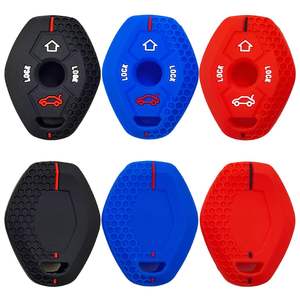 Para coche antiguo <span class=keywords><strong>BMW</strong></span> E34 E36 E38 E39 E46 motocicleta E53 tablero recto 4 teclas diseño de panal funda protectora de silicona para llave - Product Image 6