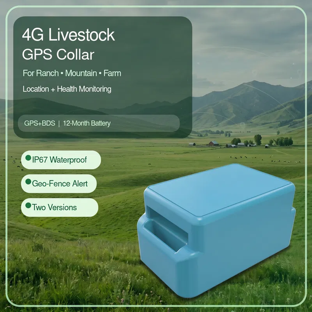 Wholesale Android 4G Beidou GPS Plastic Smart Cattle Tracking Collar IP67 Waterproof 12-Month Lithium Battery Asset Monitor Farm