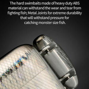 JOHNCOO — leurre méné rigide de type poisson nageur, appât artificiel articulé idéal <span class=keywords><strong>pour</strong></span> la pêche au brochet ou au méné, Wobbler, Swimbait, 135/160mm - Product Image 4