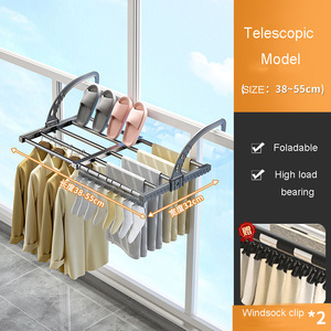 Étendoir à chaussures de séchage de seuil de fenêtre suspendu <span class=keywords><strong>Amazon</strong></span> étendoir pliant extensible extensible de vente chaude - Product Image 2