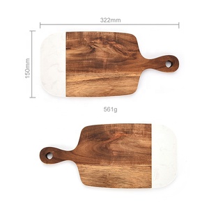 BSCI Bois d'acacia et marbre <span class=keywords><strong>Mini</strong></span> planche à fromage Cadeau parfait Craquelins en <span class=keywords><strong>ardoise</strong></span> Brie Plateau de charcuterie pour la cuisine à domicile - Product Image 2