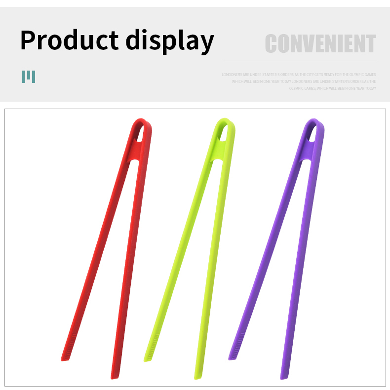 Food Clip Barbecue Steak Kitchenware Utensil Tool BBQ Tongs Silicone Bread Clips Serving Food Cooking Silicone Kitchen Tongs