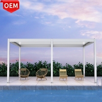 OEM Moderne Outdoor Bioklimatische Wasserdichte Dachlamellen-Gartenlaube Aluminium-Pergola