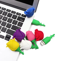 Gitra Flashdisk bunga USB 2.0, Flash Pen drive 2GB 4GB 8GB ROM 32GB 128GB 16GB 64GB stik memori tanaman