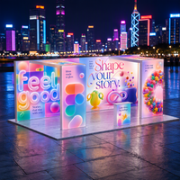 Boîte à lumière SEG personnalisée rétroéclairée par LED couleur, haute luminosité, durable et portable pour l'affichage en salon professionnel