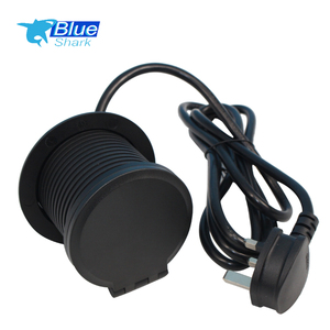 Módulos cambiables Enchufe de forma redonda de escritorio con cubierta de carga inalámbrica Ojal de alimentación montado en la mesa estándar del Reino Unido - Product Image 4