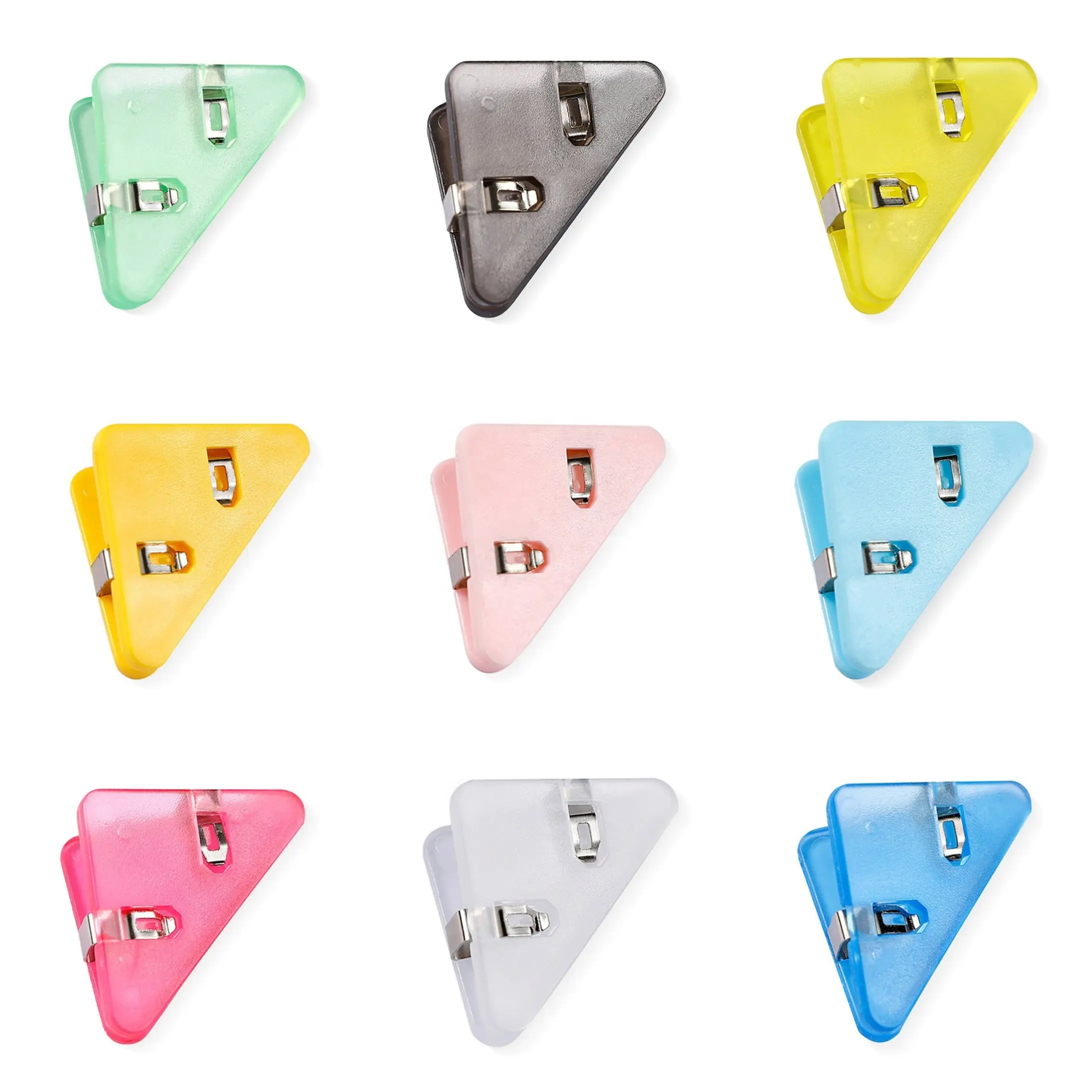 New Plastic Triangle Paper Clips Corner Clip Binder for Office and School