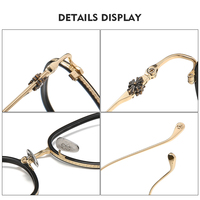 Lunettes 80926, monture en titane pur et acétate, monture optique pleine monture, monture de lunettes unisexe pour femmes et hommes