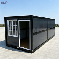 Maison préfabriquée pliable de luxe JJM de 19 pieds - Bâtiment modulaire empilable et extensible pour habitation et bureau, chambre à coucher au design moderne