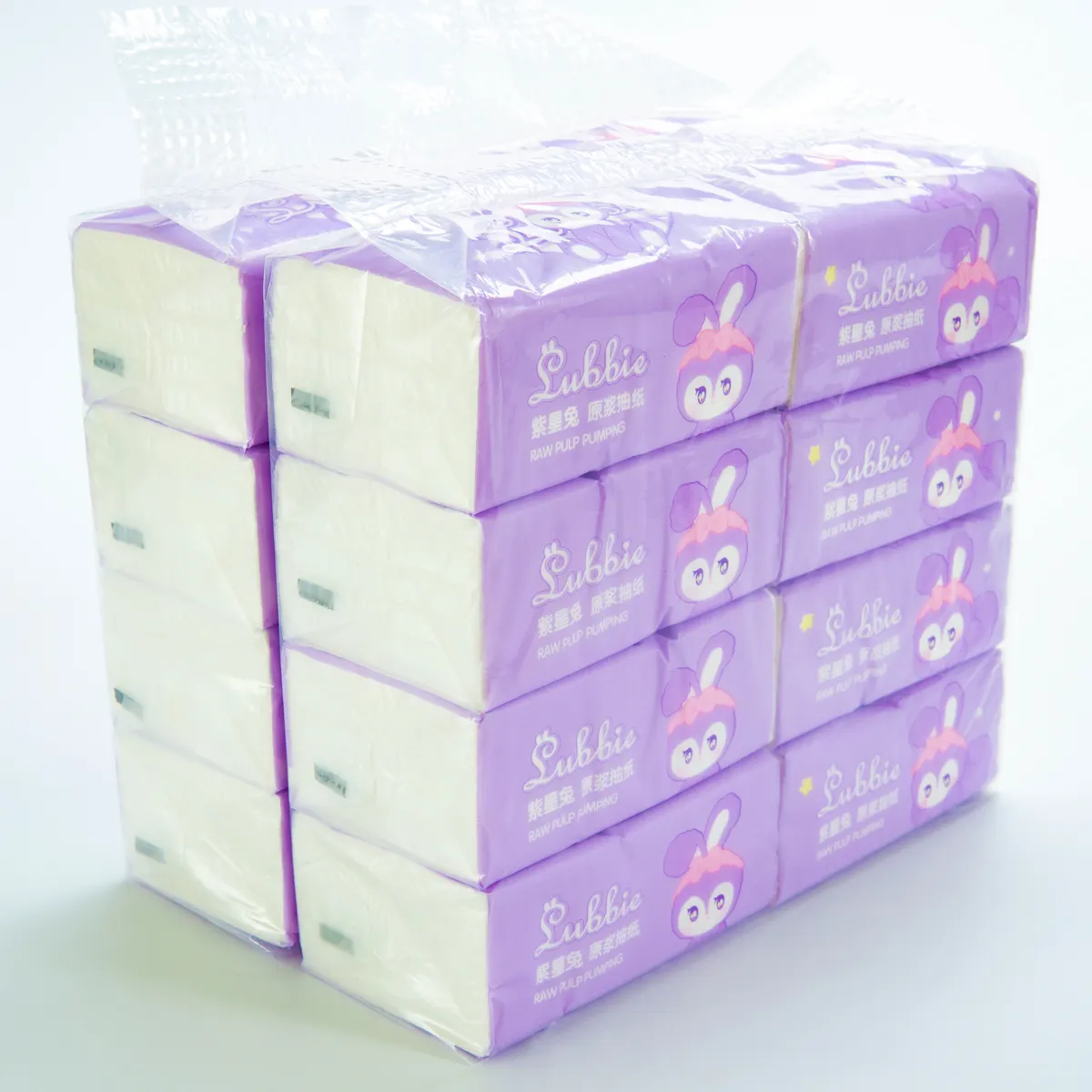 Pañuelo facial Suave de 3-4 capas personalizado de alta calidad 90 tiradores 100% tejido de papel de pulpa de madera virginal