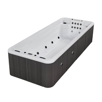 Spa de nage rectangulaire autoportant de 6 m avec bain à remous, piscine hors sol extérieure, fabriqué en Chine