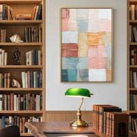 Décoration murale sur toile faite main, paysage abstrait moderne à texture 3D, tableau luxueux arbre de vie à feuille d’or