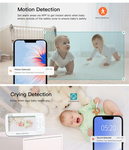 Khóc Báo Động 5000MAh Pin Điều Khiển Từ Xa Thông Qua Màn Hình Và Miễn Phí Tuya Ứng Dụng Wifi Video Màn Hình Bé Với 1080P 2K Máy Ảnh Và Âm Thanh - Product Image 5