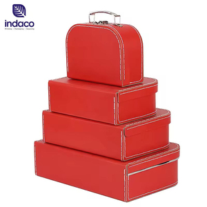 Fashion Solid Paper Suitcase <b>Box</b> Wholesale, Beautiful Hard Cardboard <b>Gift</b> Case With Handle For <b>Present</b> Packaging Custom Print - Product Image 4
