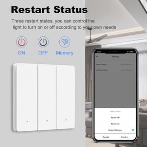 Interruptor de Parede <span class=keywords><strong>Smart</strong></span> Life ZigBee com Botão de Pressão 1 2 <span class=keywords><strong>3</strong></span> Gangue para Controle Remoto por Voz via APP Alexa Google Home Sem Fio Neutro - Product Image 4