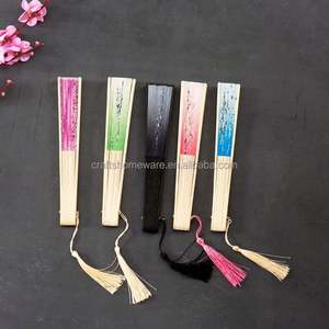 Abanico Plegable de Seda con Diseño Chino-Japonés de Estilo Vintage para Decoración del Hogar, Adornos de Danza y Artesanía de Bambú - Product Image 5