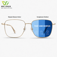 Lunettes de soleil Weishuo photochromiques à vision simple, changement de couleur bleu-vert-orange, protection UV400, résistantes aux chocs, en TAC, vente en gros