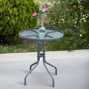 आँगन आउटडोर उद्यान रतन फर्नीचर खाने की मेज और कुर्सी बालकनी सेट - Product Image 3