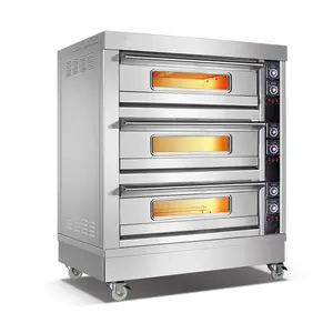 Baking Biscuit Conveyor Belt Pizza Hot Air Convection Oven