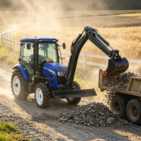 Tracteur agricole diesel TE804 80HP 4 roues motrices avec boîte de vitesses et pompe PTO |   Équipement agricole lourd